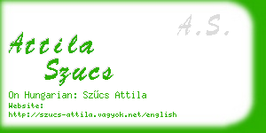 attila szucs business card