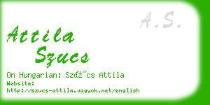 attila szucs business card